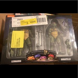 New NECA Teenage Mutant Ninja Turtles Leonardo & Donatello Movie Figure 2 Pack